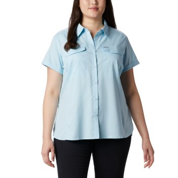 Columbia Silver Ridge Lite Short Sleeve Plus Size, Camisa Azules Para Mujer | 257064-QDF